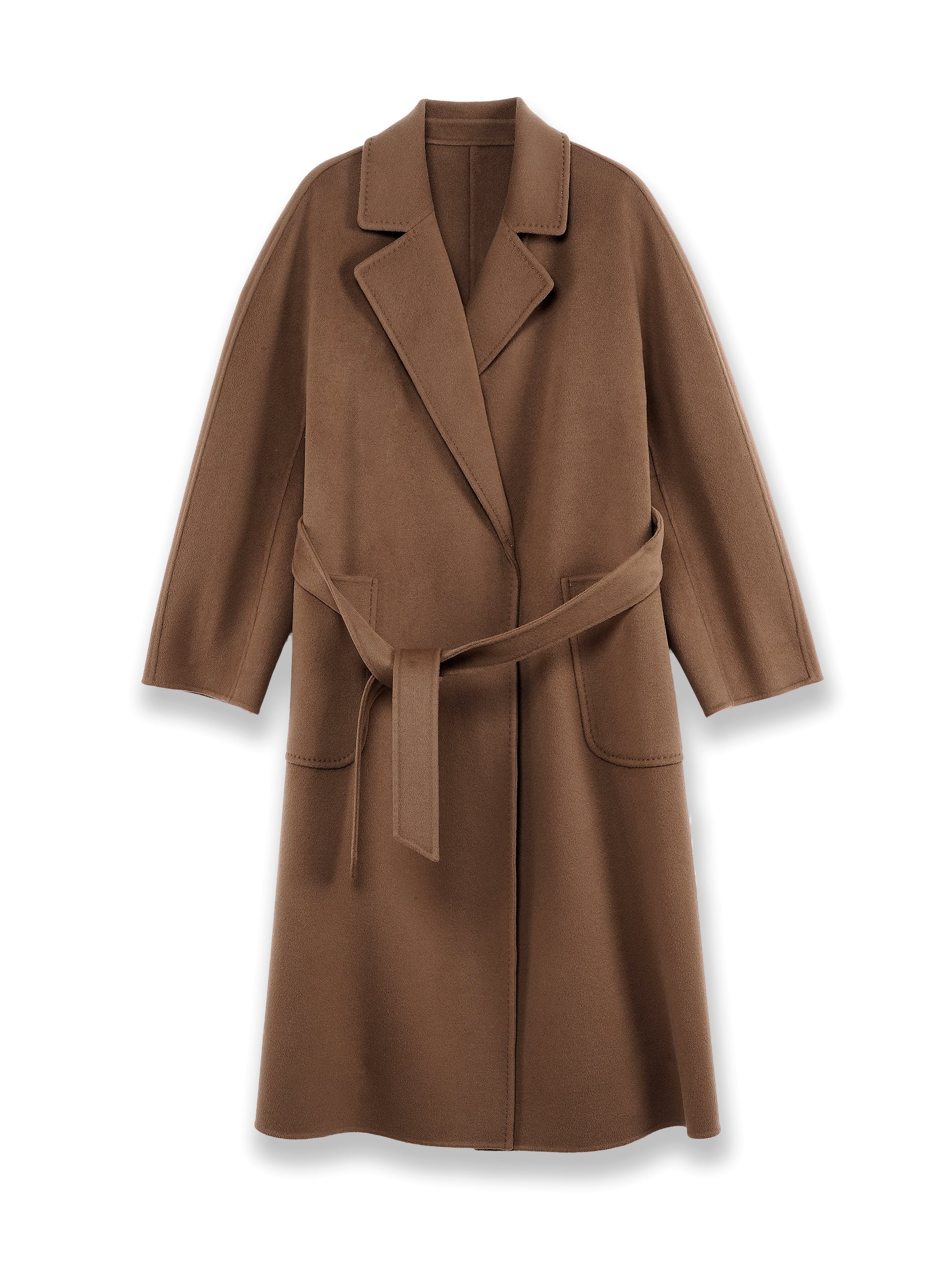 ヴァージンメリノウールとカシミヤ混紡ダブルフェイスコート